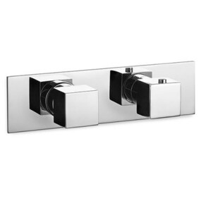 Фото RU102BXX AquaElite внешняя часть термостатического смесителя для душа на 2 потребителя, 3/4"  Хром 10/01Q
