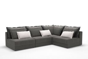 Фото Top concept Incanto диван-кровать угловой без подлокотников велюр серый