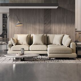 Фото Top concept Oscar диван малый с терминальным углом рогожка бежевый