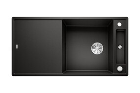 Фото Blanсo AXIA III XL 6 S SILGRANIT PuraDur черный, разделочный столик ясень c кл.-авт. InFino