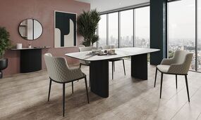 Фото Top concept Стол обеденный Nolan 180, керамика матовая / две опоры овал