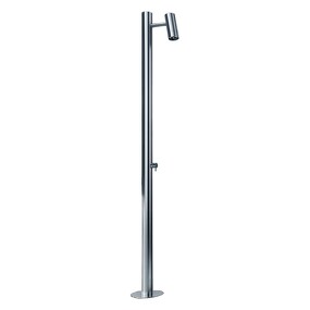 Фото CL040E03Q AQUAELITE отдельностоящая душевая колонна KINO, 90 мм  Шлифованная нержавеющая сталь 03Q/5353