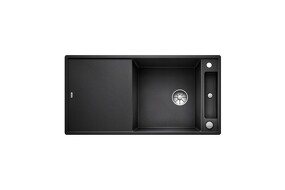 Фото Blanсo AXIA III XL 6 S SILGRANIT PuraDur антрацит, разделочный столик ясень c кл.-авт. InFino