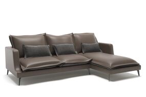Фото Top concept Rey диван с шезлонгом замша серый
