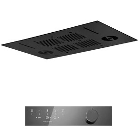 Фото KT035AXX AQUAelite SPA Home верхний душ потолочного крепления с 4-мя режимами, 850x540 мм  Матовый чёрный 38/05Q