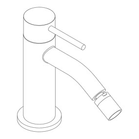 Фото RU624EXX AQUAELITE смеситель для биде Metal 316  Красная бронза шлифованная, PVD 17Q