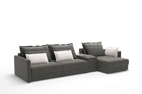 Фото Top concept Incanto диван-кровать с шезлонгом бархат серый