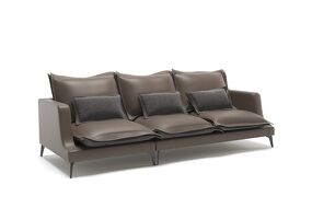 Фото Top concept Rey диван прямой трехместный замша серый