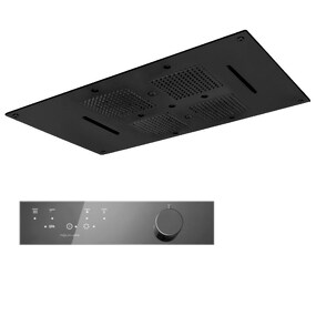 Фото KT036AXX AQUAelite SPA Home верхний душ потолочного крепления с 4-мя режимами, 850x540 мм  Матовый чёрный 38/05Q