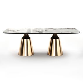 Фото Top concept Стол овальный Lucas 230, керамика глянцевая, белая
