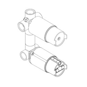 Фото RU203X00Q AQUAelite INstile встроенная часть смесителя для душа на 3 потребителя с переключателем 