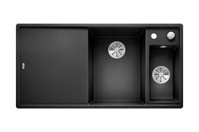 Фото Blanсo AXIA III 6 S-F SILGRANIT PuraDur антрацит чаша справа, доска ясень c кл.-авт. InFino